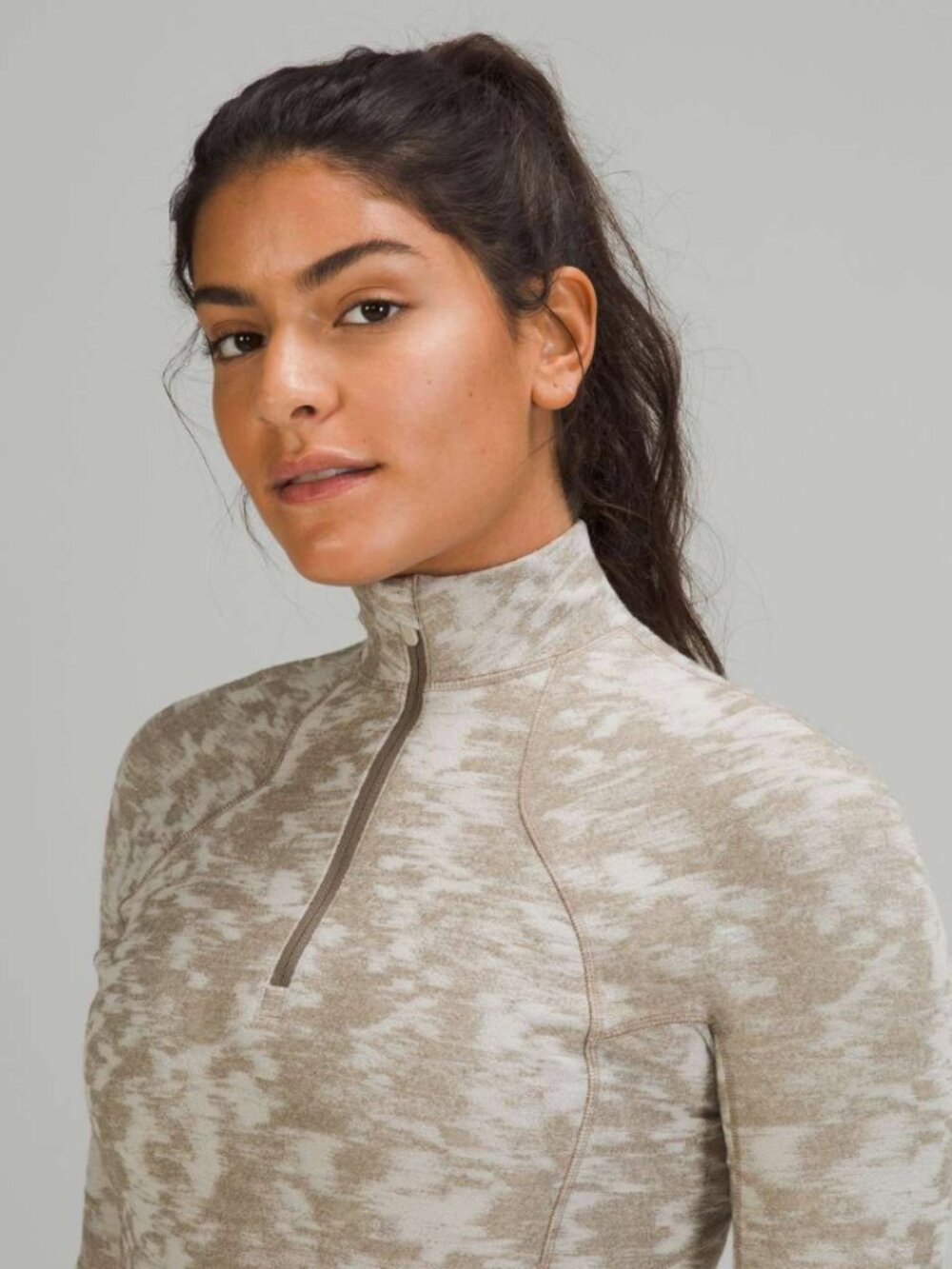 Lululemon Its Rulu Run Half-Zip Data Rush Mini Jacquard White Opal Rover 8 - Picture 2 of 12